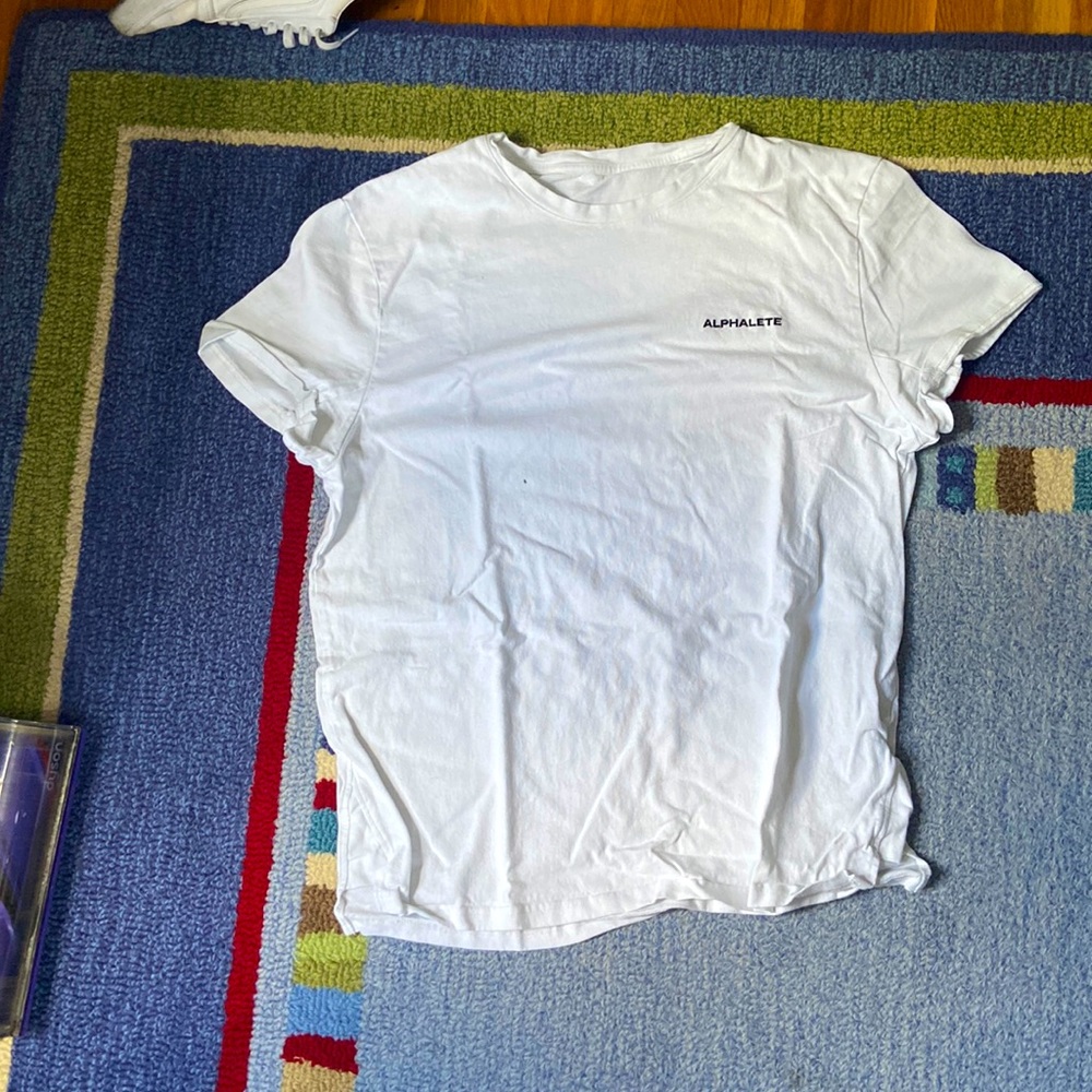 White alphalete t-shirt